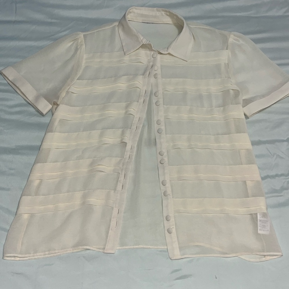 Sheer Vintage Inspired Button Up